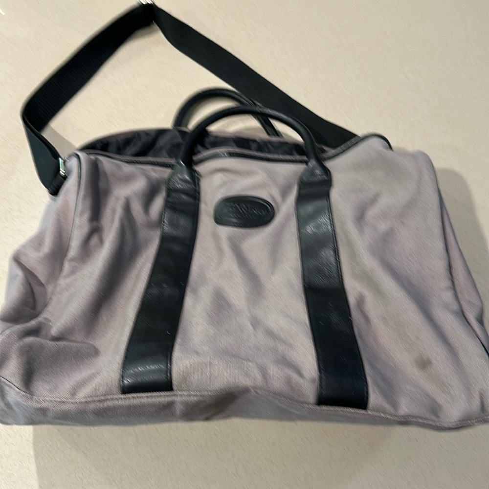 Art of shaving canvas duffle bag / tote with crossbody strap